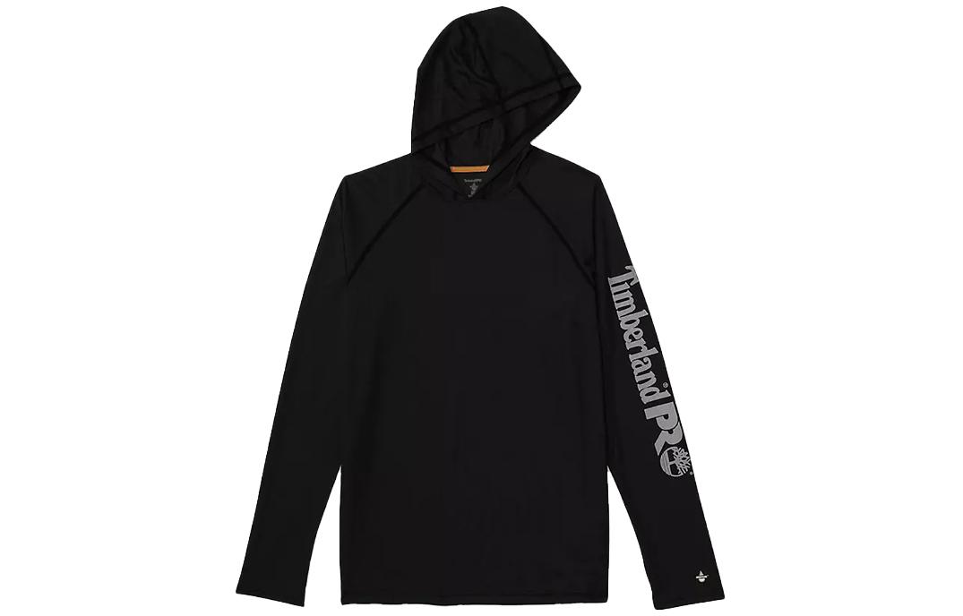 Timberland Black Pullover Hoodie with Letter Print A1V74-015
