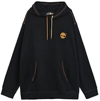Timberland Black Pullover Hoodie with Tree Logo and Colorblock Design A27HP-001 Timberland Black Pullover Hoodie with Tree Logo and Colorblock Design A27HP-001