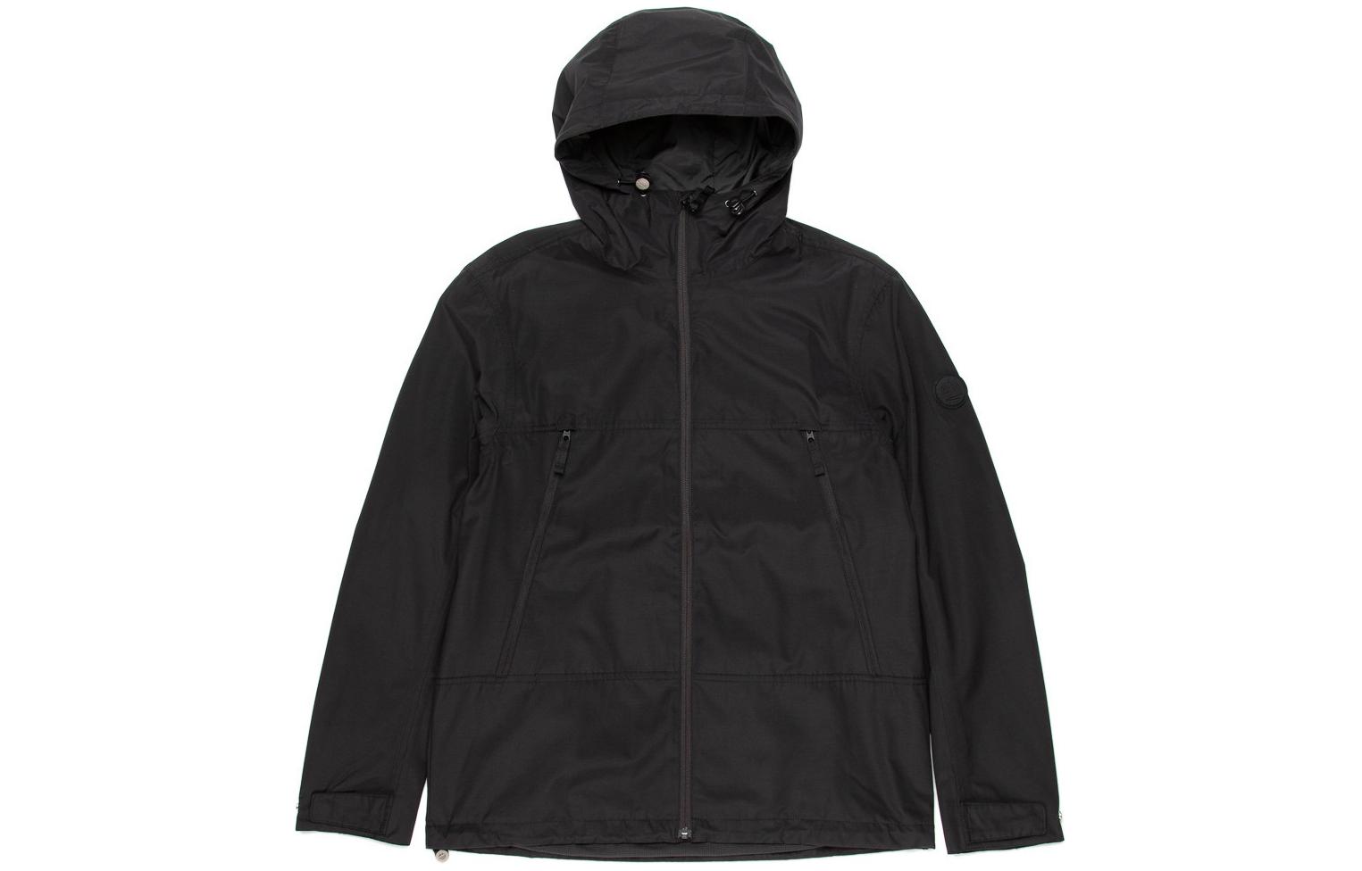 Timberland Black Solid Breathable Long-Sleeve Hooded Jacket A1NEV-001
