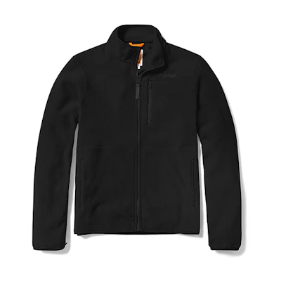 Timberland Black Solid Fleece Stand Collar Jacket A69KN-001