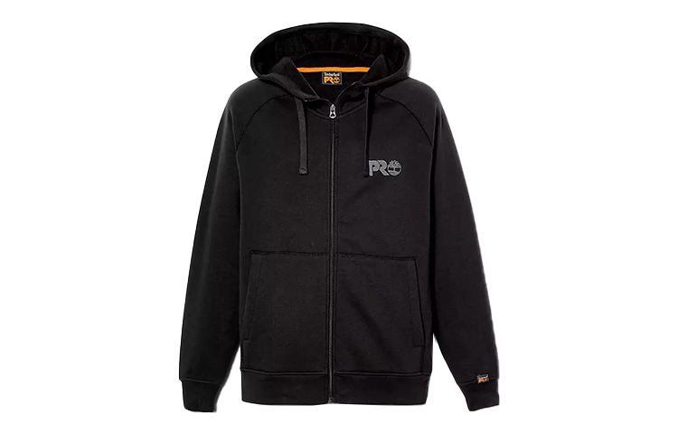Timberland Black Solid Logo Hooded Jacket A64RN-001