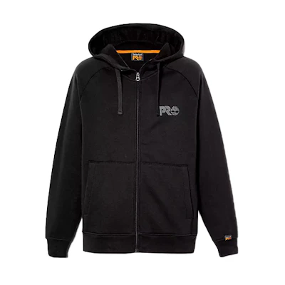 Timberland Black Solid Logo Hooded Jacket A64RN-001