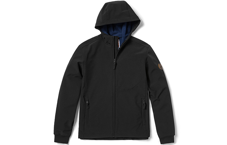 Timberland Black Solid Outdoor Hooded Jacket A43A2-001