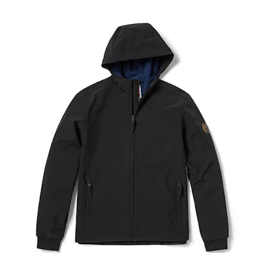 Timberland Black Solid Outdoor Hooded Jacket A43A2-001