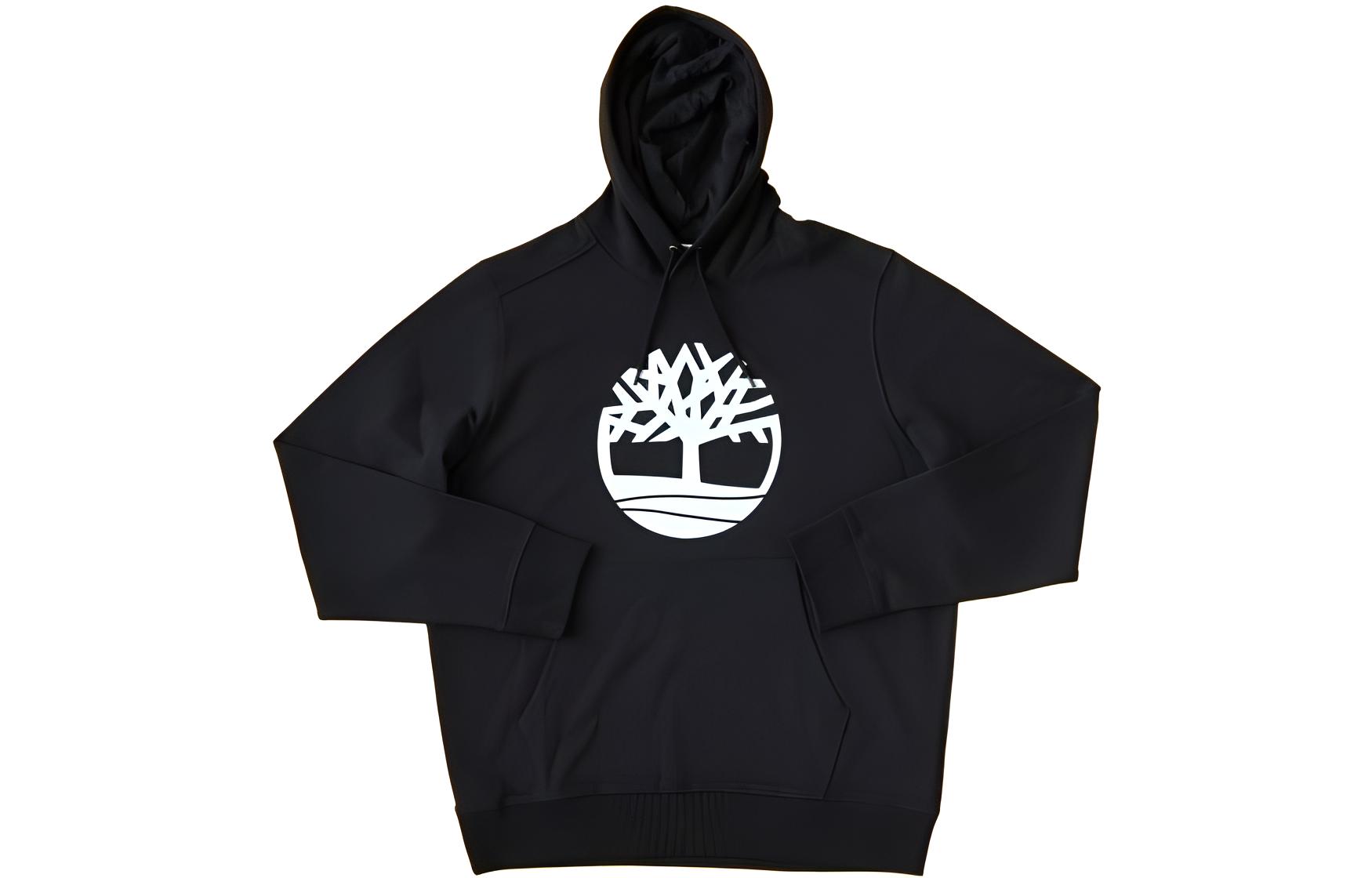 Timberland Black Sweatshirt with Botanical Geometric Print A1Y2U-001