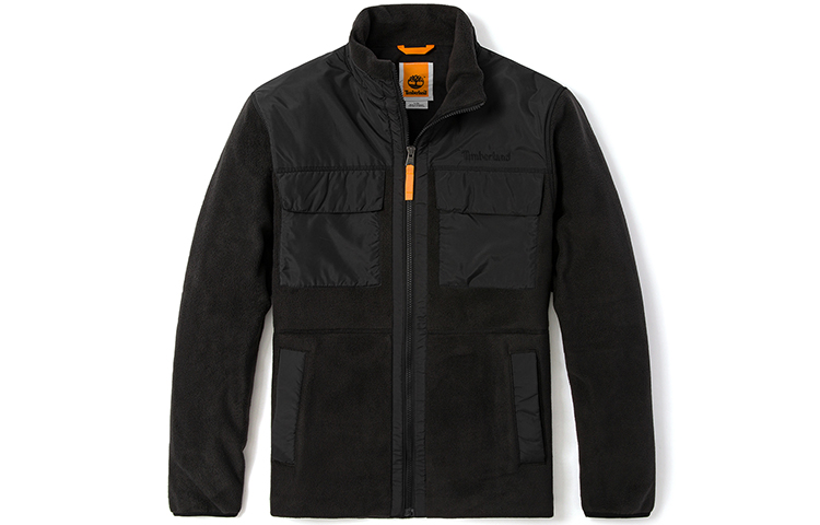Timberland Black Utility Pocket Workwear Jacket with Colorblock Design A69M9-001
