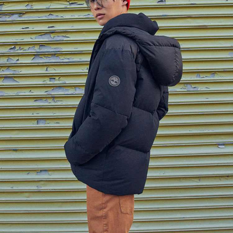 Cheap Timberland Black Warm Sports Puffer Jacket A2G9G-001