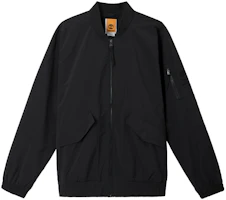 Timberland Black Water-Resistant Outdoor Logo Bomber Jacket A4225-001 Timberland Black Water-Resistant Outdoor Logo Bomber Jacket A4225-001