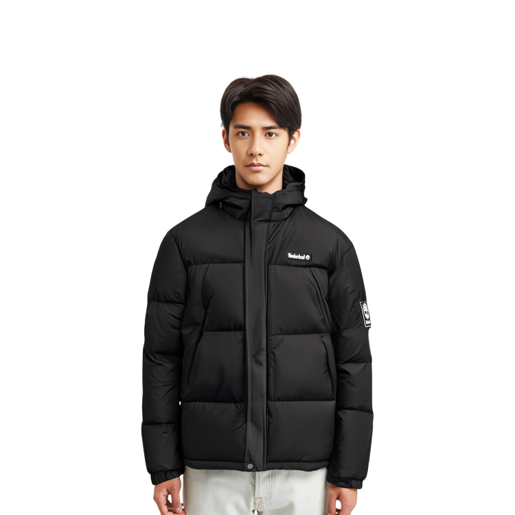Purchase Timberland Black Water-Resistant Puffer Down Jacket Winter Wear A2CDH-001