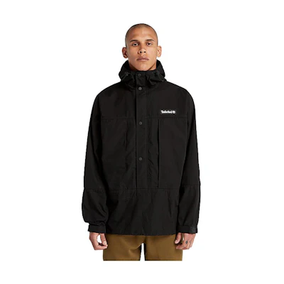 Timberland Black Waterproof Logo Hoodie Outdoor Jacket A6JAH-001