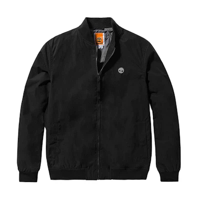 Timberland Black Waterproof Outdoor Logo Bomber Jacket A4235-001