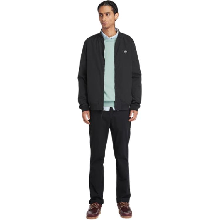 Details for Chaqueta Bomber Negra Impermeable Timberland Logo para Exterior A4235-001