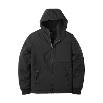 Timberland Black Zip-Up Logo Hoodie Jacket A1OM3-001
