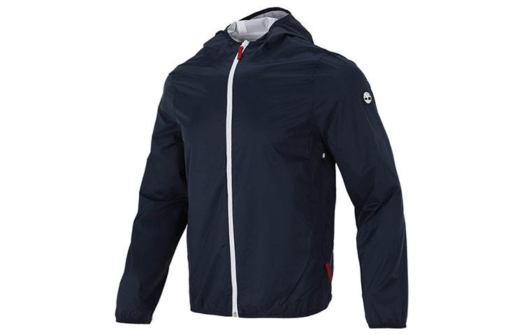 Timberland Blue Hoodie Jacket with Tree Logo on Shoulder A1OM4-433