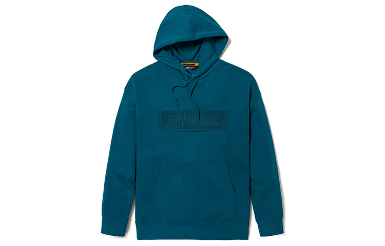 Timberland Blue Hoodie with Logo Print and Knit Design A2A1F-G94