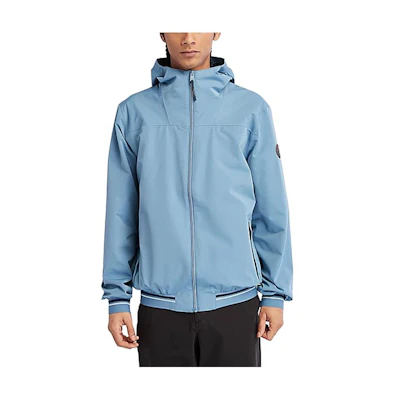 Timberland Blue Multi-Pocket Hoodie Jacket with Logo Patch A2D8B-DJ5
