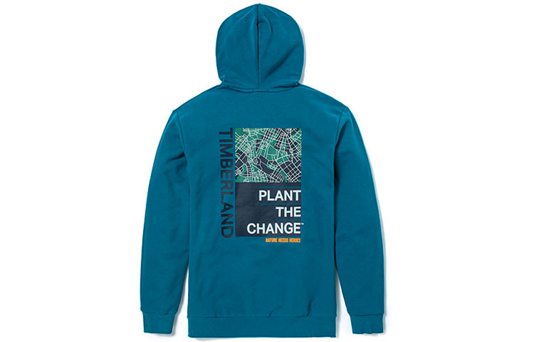 Timberland Blue Pullover Sweatshirt Casual Sports College Style A42XR-G94