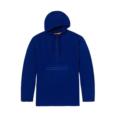 Timberland Blue Solid Logo Print Hoodie Long Sleeve Sweatshirt A5UH1-CY5