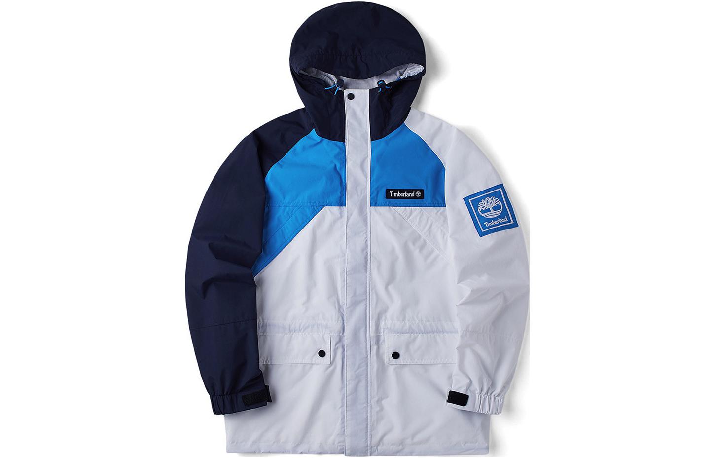 Timberland Blue White Waterproof Hooded Jacket Outdoor Sportswear A1WW5W35