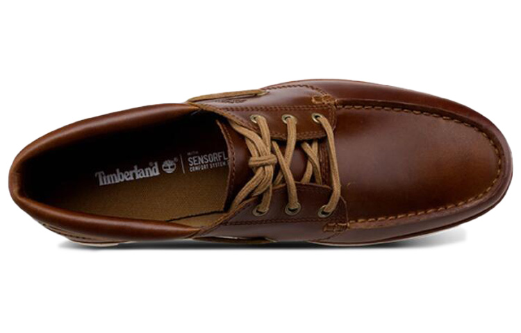 Lookbook Timberland添柏嵐 輕便三孔 戶外休閒板鞋 棕色 寬版