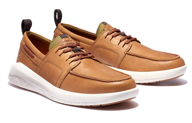Shop Timberland添柏嵐 Bradstreet Ultra Moc-Toe 透氣輕便耐磨 低筒運動跑步鞋 棕色
