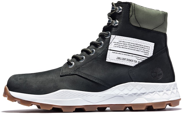 Timberland 6 Inch Brooklyn Side Zip Boots 'Black Nubuck with Green Padded Collar' A41Y6001 Buy Timberland 6 Inch Brooklyn Side Zip Boots 'Black Nubuck with Green Padded Collar' A41Y6001