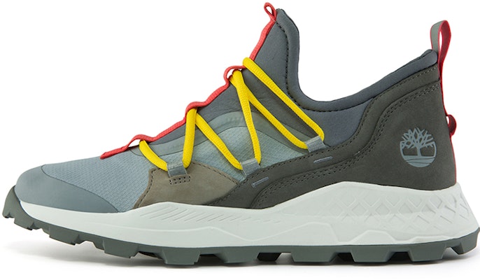 Timberland Brooklyn Leather and Fabric Oxford Trainers 'Medium Grey Mesh with Red' A2HTBW Buy Timberland Brooklyn Leather and Fabric Oxford Trainers 'Medium Grey Mesh with Red' A2HTBW