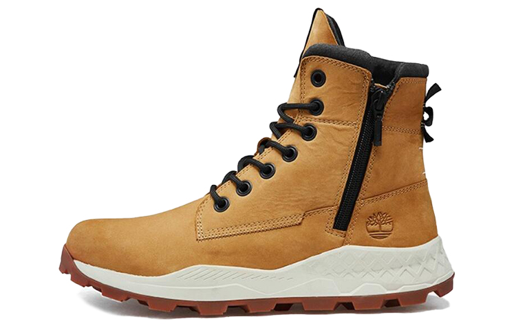 Timberland Brooklyn Side Zip Sneaker Wide Fit Boot 'Wheat Nubuck' A2J1EW