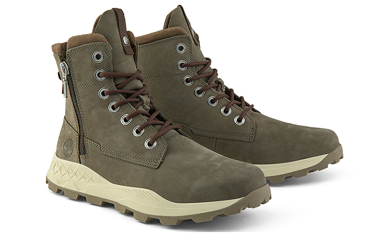 Lookbook Timberland Brooklyn Side Zip Wide Fit Boots 'Dark Brown' A2J6AW