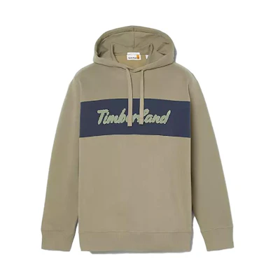 Timberland Brown Cursive Logo Hoodie Pullover Sweatshirt A6FKM-590
