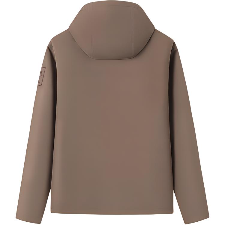 Lookbook 添柏岚棕色防水防风透气户外连帽夹克 A2PD8-BK0
