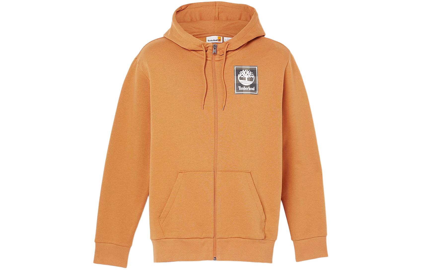 Timberland Buffalo Plaid Logo Hoodie Jacket Yellow Mens A6H19-P47