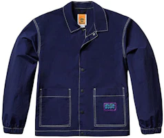 Timberland Canvas Casual Jacket Unisex Sea Blue Single-Breasted Collar A4147-EJ3 Timberland Canvas Casual Jacket Unisex Sea Blue Single-Breasted Collar A4147-EJ3