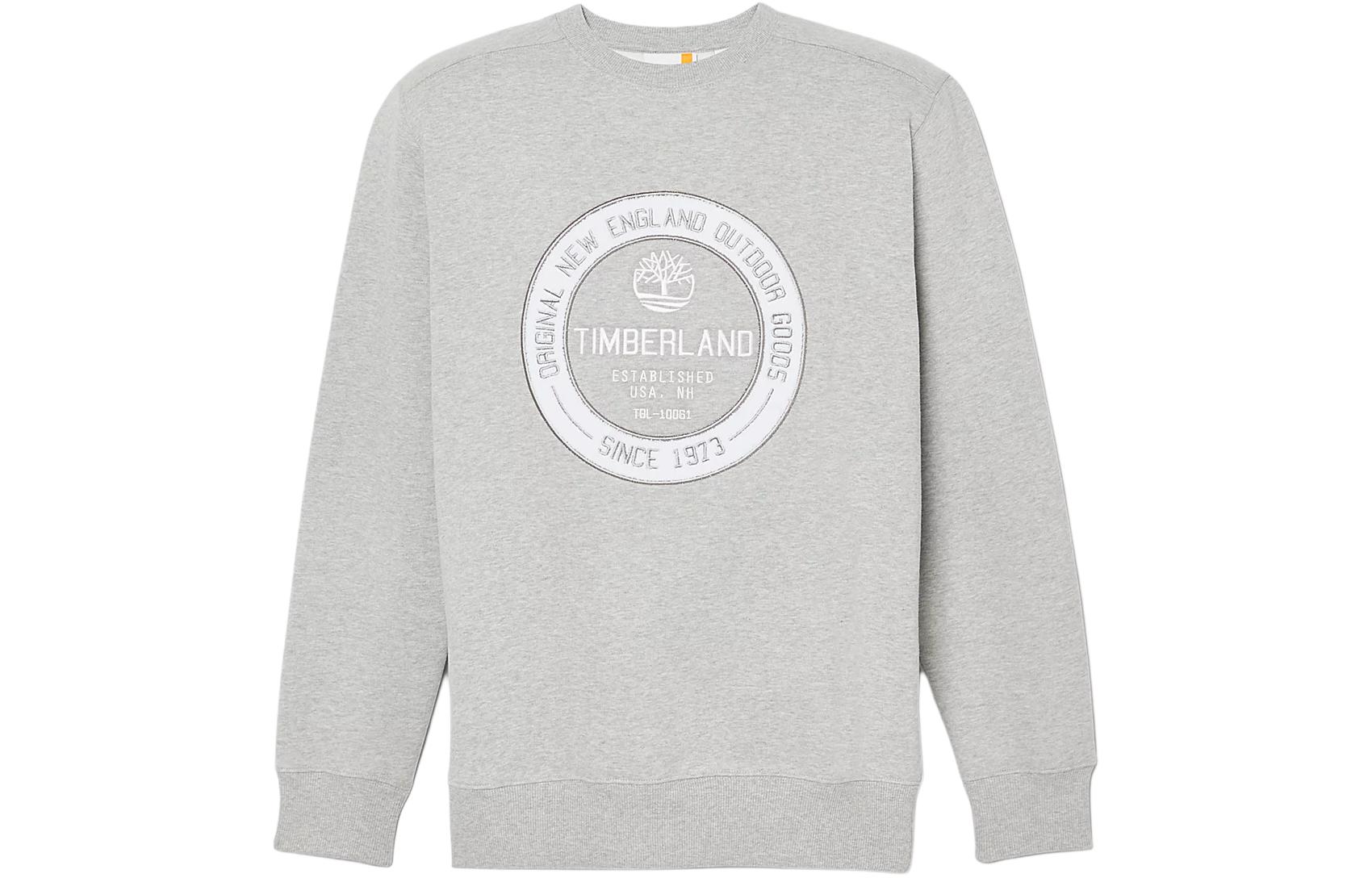 Timberland Carrier Logo Embroidered Crewneck Sweatshirt Light Grey - A6FRM-052