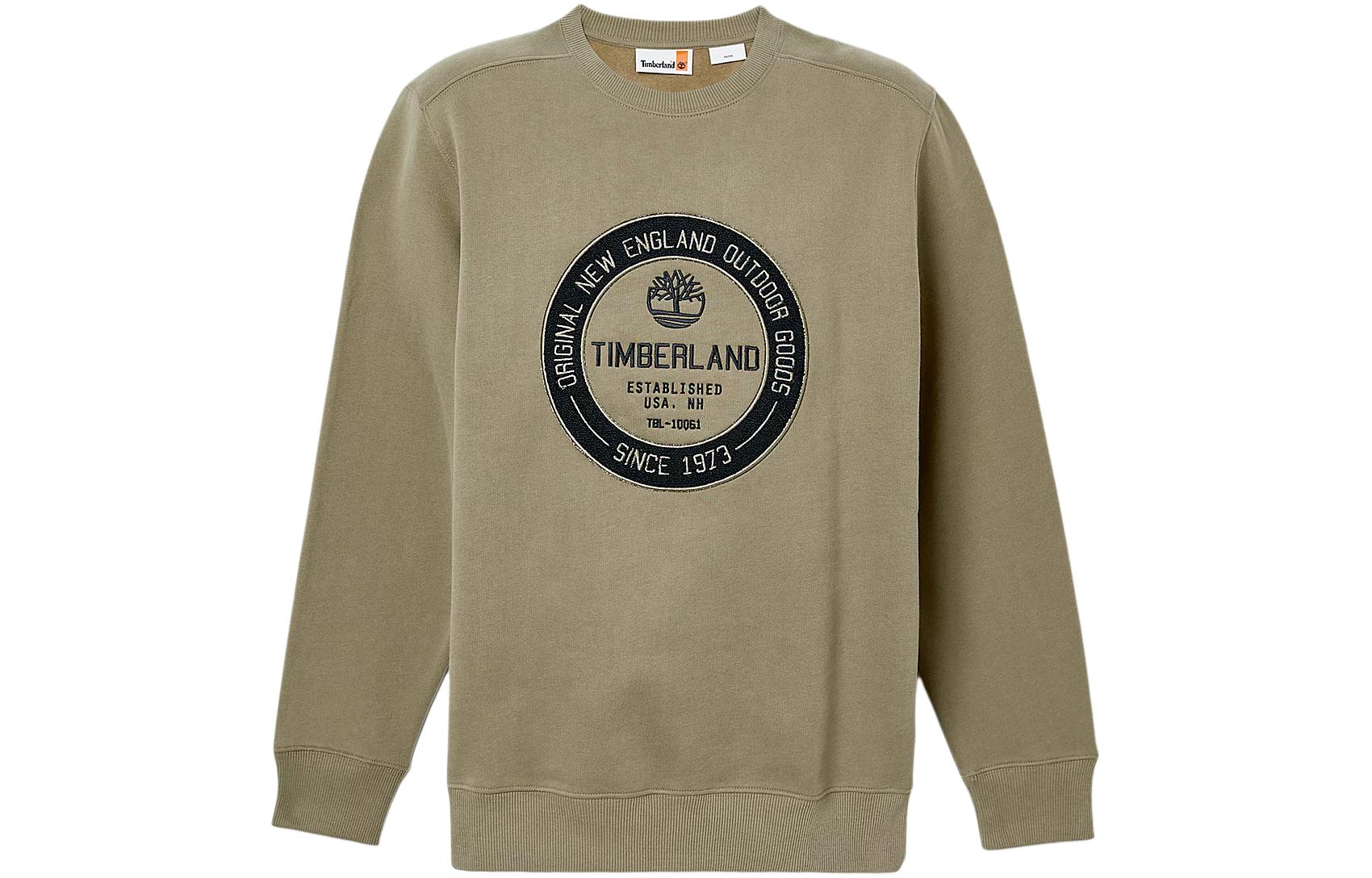 Timberland CARRIER Logo Embroidered Crewneck Sweatshirt Green A6FRM-590