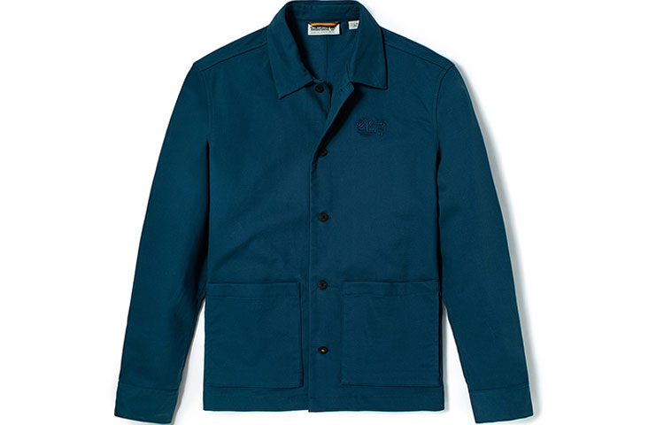 Timberland Casual Breathable Shirt Collar Pocket Jacket - Blue A42T2-BZ4
