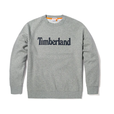 Timberland Casual Fleece Crewneck Sweatshirt Medium Gray A2JSV-052