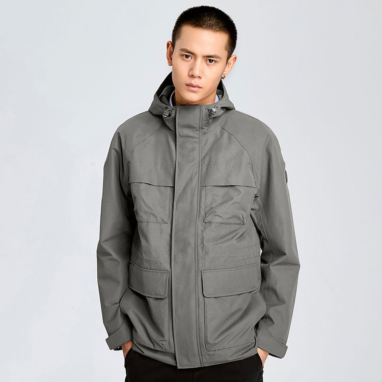 Timberland Casual Outdoor Zip-Up Hoodie Jacket in Light Brown A1NCE-037 圖 3