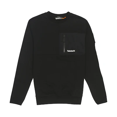 Timberland Casual Pullover Sweatshirt with Colorblock Pocket - Black A2DXJ-001