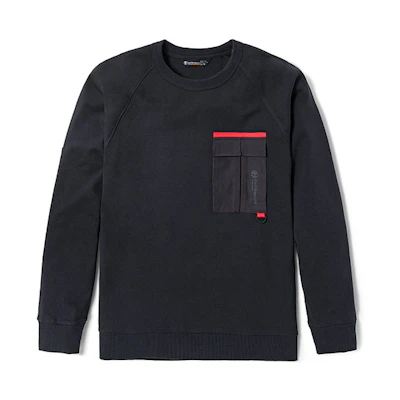 Timberland Casual Sport Loose Fit Crewneck Sweatshirt Black A25NJ-M45