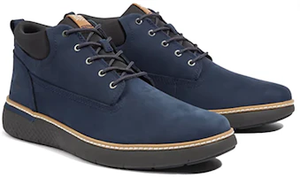 Shop Timberland添柏嵐 cross mark Chukka 舒適休閒 短筒 戶外靴 藍黑