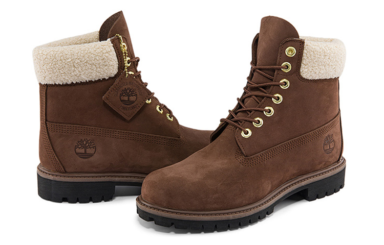 Timberland 6 Inch PRM Waterproof Boots 'Brown and Fleece Collar' 圖 5