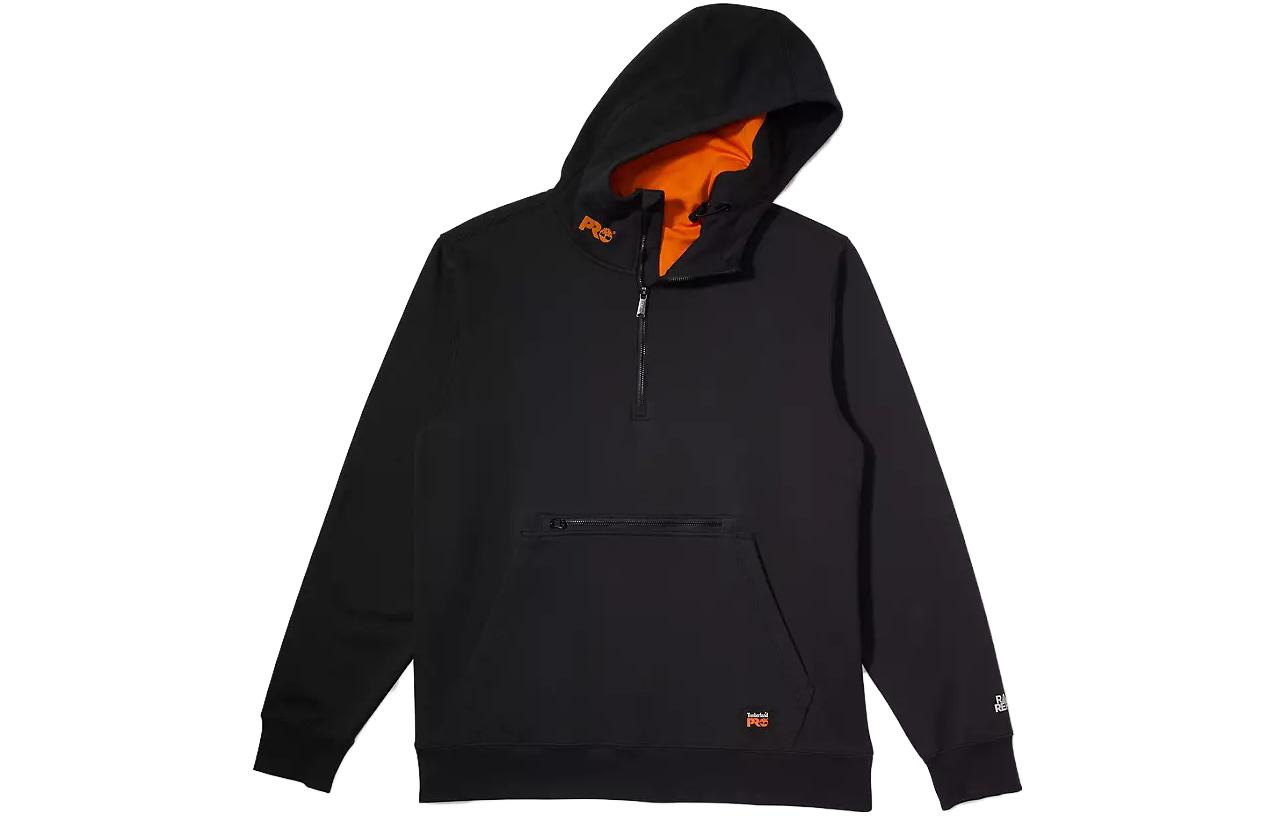 Timberland Classic Half-Zip Hoodie Black Long Sleeve Pullover A55PT-001