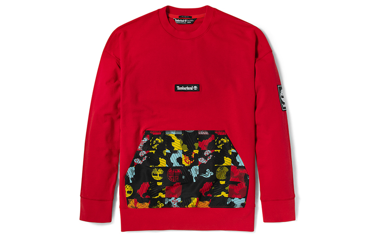 Timberland Color-Block Loose-Fit Crewneck Sweatshirt Red A245Q-P92