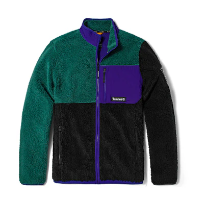Timberland Colorblock Fleece Jacket with Chest Zip Pocket and Logo A2AXT-CU0