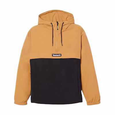 Timberland Colorblock Half-Zip Hooded Jacket Unisex Brown/Yellow拼接 A6781-P57