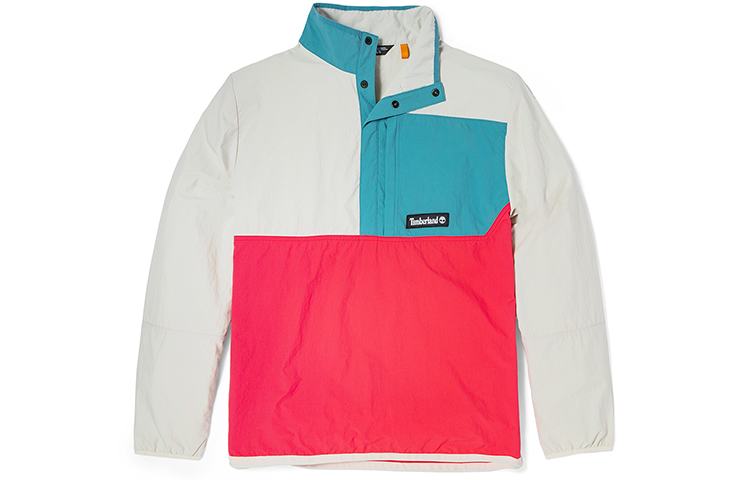 Timberland Colorblock Half-Zip Jacket Pink White Mens A2D4S-BN4