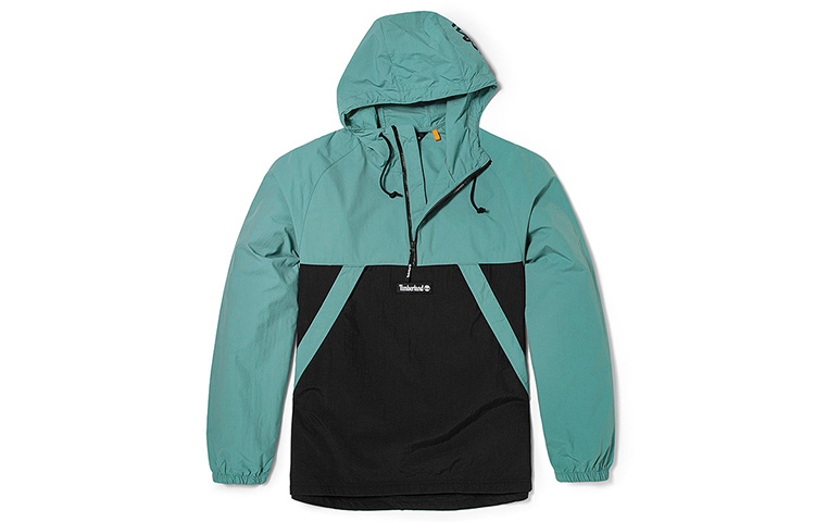 Timberland Colorblock Half-Zip Pullover Hoodie Jacket Unisex Stone Blue-Black A2BUU-CN9