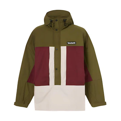 Timberland Colorblock Hooded Jacket in Khaki POIZON240806200
