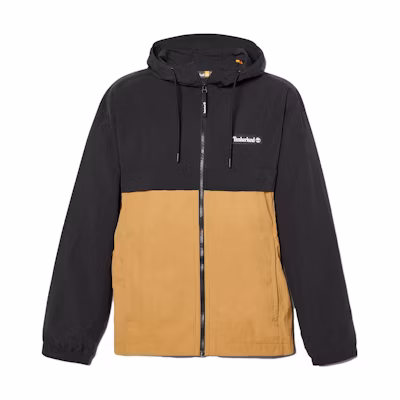 Timberland Colorblock Waterproof Hooded Jacket Unisex Black Yellow A679W-P56
